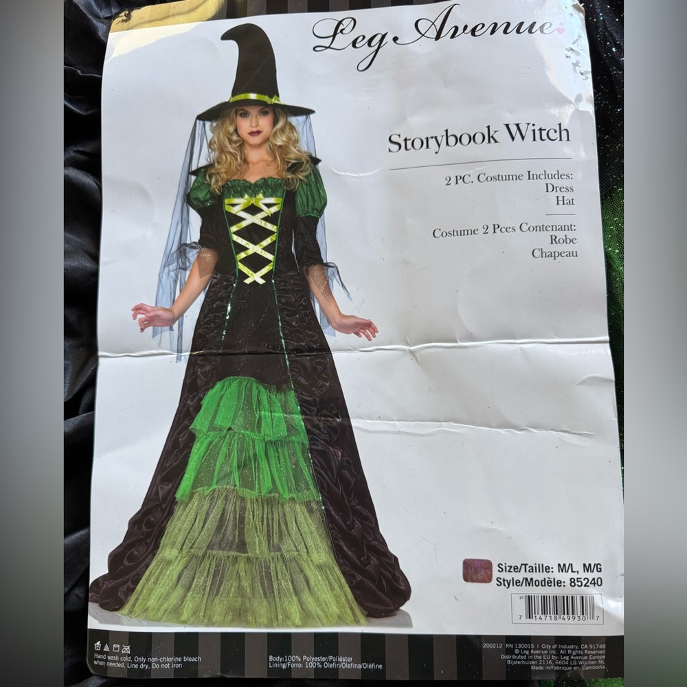 Leg Avenue Black‎ and Green Witch Costume